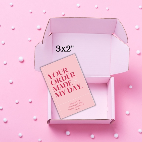 Custom Thank You Cards for Postmark Orders – 2x3" Matte Finish - Picture 2 of 4